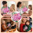 thumbnail image 2 of Juego de flores de rosas rosas en ramo, 834 piezas de flores artificiales de rosas colecci&oacute;n bot&aacute;nica compatible con flores de lego para adultos, regalos de Navidad, aniversario,, 2 of 7