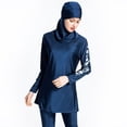 thumbnail image 4 of BKQCNKM Muslim Swimsuits for Women, Burkini Sets for Women, Full Body Swimsuit for Women, Hijab Swimsuits for Women, Full Body Rash Guard Women, Blue L, 4 of 4