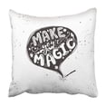 thumbnail image 1 of BOSDECO Vintage With Hand Lettering Make Your Own Magic Inspirational Quote This And Bags Pillowcase Cover 18x18 inch, 1 of 1