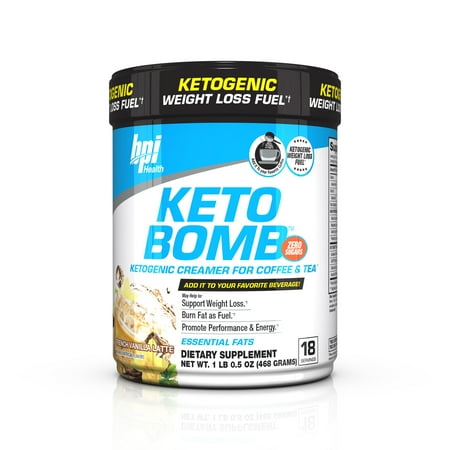 BPI Health Keto Bomb Ketogenic French Vanilla Latte, 18