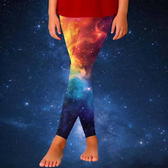 Toddler Girls Pants Starry Sky Print Slim Fit Athletic Casual Pants Stretchy Leggings Size 3-4T ,Purple