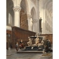 thumbnail image 3 of Johannes Bosboom 15x18 Black Modern Framed Museum Art Print Titled - The Choir of the O.L-Vrouwekerk in Breda with the Tomb of Engelbert II of Nassau (1843), 3 of 5
