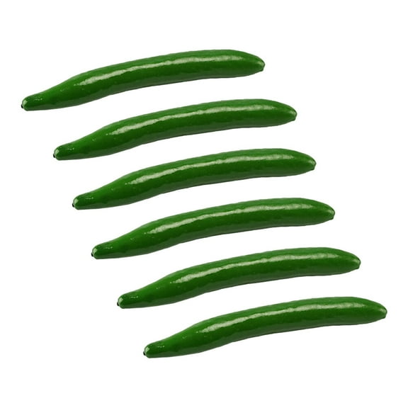 Masteelf 6 Pcs Artificial Cucumber Vine Simulation Models, Realistic Fake Vegetable Ornaments for Home and Garden Decor