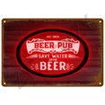 thumbnail image 3 of Letrero de hojalata vintage para decoración de pared, diseño de cerveza, para bar, pub, cueva de hombre, letrero de metal decorativo para vino, póster, placa de whisky, mural, 3 of 5