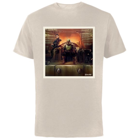 Star Wars The Book of Boba Fett and Fennec Shand Polaroid - Short Sleeve Cotton T-Shirt for Adults - Customized-Natural