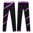 thumbnail image 4 of JanJean Kids Girls Figure Skating Criss Cross Pants High Waist Stretchy Ice Skating Leggings Gym Purple 6, 4 of 9