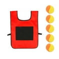 thumbnail image 1 of HUASHENG Ensemble de 5 Balles-Chasseur avec 1 Gilet Autocollant Jeux avec Sangle Jeu de Lancer Interactif Autocollant pour Enfants Jeu Extérieur, 1 of 9