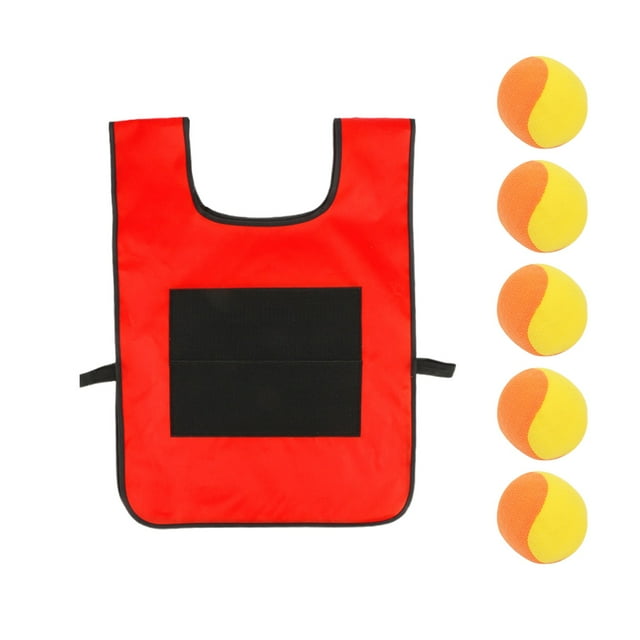 XINC Clearance Toys and Hobbies 5 Set Dodgeball With 1 Sticky Vest Games With Strap Interactive Throwing Game Sticky For Kids Outdoor Playing Outdoor Toys