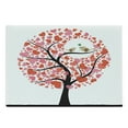 thumbnail image 1 of Animal Cutting Board, Birds in Tree Flirting Greeting in the Nature Romance Relationship Season Print, Decorative Tempered Glass Cutting and Serving Board, Large Size, Red White Black, by Ambesonne, 1 of 1