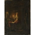 thumbnail image 3 of Willem Thans 19x24 Black Modern Framed Museum Art Print Titled - Sealing a Letter with Wax (1852), 3 of 5