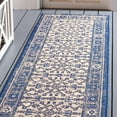 thumbnail image 5 of SAFAVIEH Courtyard Vergil Bordered Indoor/Outdoor Runner Rug, Navy/Beige, 2'3" x 8', 5 of 6