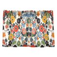 thumbnail image 7 of Yayeee Kitchen Curtains Tier Pair Light Filtering 27"x24" Rod Pocket Short Cafe Window Panel, Black Flowers Pattern, 7 of 7
