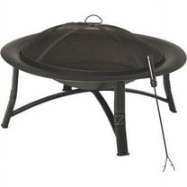 Outdoor Expressions 35 In. Antique Bronze Round Steel Fire Pit FT-21039