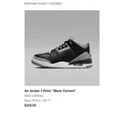 thumbnail image 1 of Nike Air Jordan 3 Retro Black Cement 2024, 1 of 4