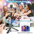 thumbnail image 4 of Portable 41 Inch Selfie Stick Phone Tripod with Wireless Remote Extendable Tripod Stand 360 Rotation Compatible with iPhone 14 13 12 11 pro Xs Max Xr X 8 7 6 Plus, Android Samsung Smartphone, 4 of 5