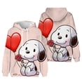 thumbnail image 4 of Suéter para padres e hijos adultos de primavera y otoño de 2024 con impresión 3D de dibujos animados de Snoopy y personalidad, moda urbana, 4 of 5