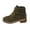 A-Army Green, variant on Women’s Combat Boots Lace up Low Calf Boots Low Heel Chunky Platform Lug Sole Boots Black 6.5(38)