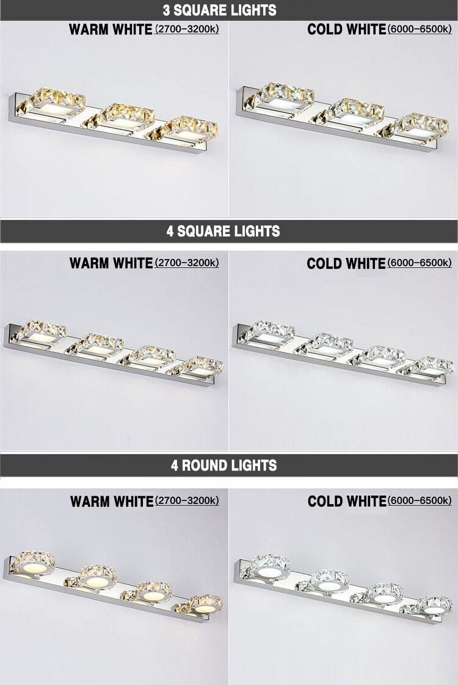DENEST LED Light Crystal Glass Lamp Bathroom Light Vanity Wall Light Mirror Wall Lights