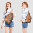 thumbnail image 2 of Mystic Mandala Sling Backpack - Exotic Floral Boho Design, Fashionable Anti-Theft Pack for Commuters, 2 of 4