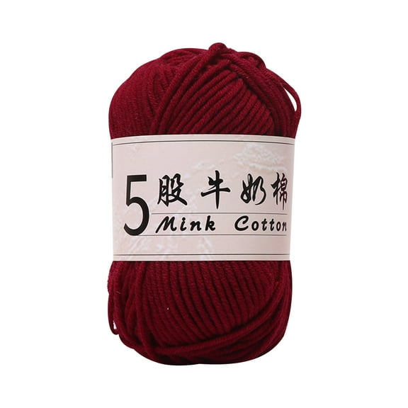 geerera 5-Ply Milk Cotton Knitting Yarn, Soft Crochet Thread for DIY Crafts & Handmade Sweaters