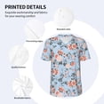 thumbnail image 3 of KLL Rose Flowers for Men's Baseball Shirts,Short Sleeve Casual Shirts Button Down Shirt for Men Beach Summer Wedding Shirt-Medium, 3 of 7