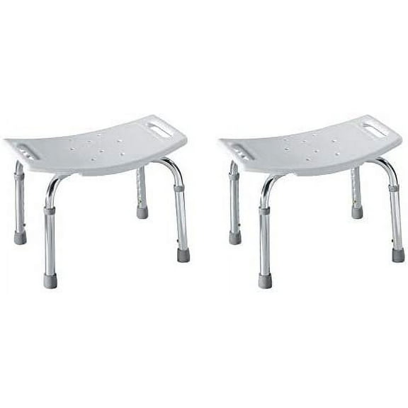 Moen Adjustable Tub And Shower Seat, Two Seat Shower Chair - Non-Slip - Pack Of 2