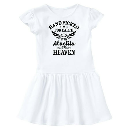 

Inktastic Handpicked for Earth By My Abuelita in Heaven Gift Toddler Girl Dress