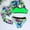 Green, variant on RTKFRFLM Girls 3-Piece Floral Swimsuit Set Colorful Print Bikini with Mesh Cover-up Jacket for Kids Summer Bathing Suit
