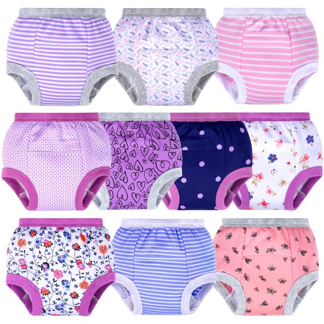 Ropa interior para ir al baño BIG ELEPHANT, paquete de 10 unidades, 100% algodón 3T