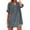 Light Blue, variant on 3/4 Sleeve Linen Tops Women Summer Spring Plus Size Tunic Tops Loose Fit Buttons V Neck Tee Tshirts (XL, Army Green)