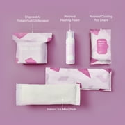 Frida Mom Postpartum Recovery Essentials with Pads & Disposable Underwear, 4 Count Gift Set, One Size