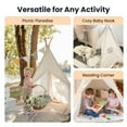 thumbnail image 3 of Tiny Land Kids Teepee Tent - Cotton Canvas Play Tent with Lights & Campfire Toy, Ages 3+ Indoor/Outdoor, 3 of 6
