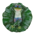 thumbnail image 2 of koolsoo Artificial Pond Lily Floating Decoration Plant with Cute Lying Frog Ornament, 2 of 9