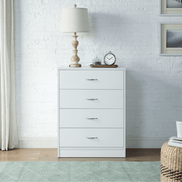 Mainstays 4-Drawer Dresser, White