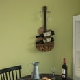 thumbnail image 2 of Black Metal Guitar Shaped Wine Rack Holder for Living Room, Dining, or Entryway, 2 of 7