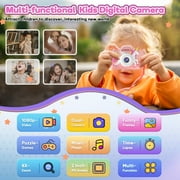 Seckton Upgrade Kids Digital Camera with Cute Silicone Cover, Toy Cameras for Girls Age 3-10 Christmas Birthday Gifts-Pink