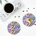 thumbnail image 4 of Yiaed Sea animals Collage Print Leather Coasters for Drinks - Cup Coasters Coffee Table Kitchen Table Bar, Home & Office Gifts Handmade Drink Coasters-Round Shape, 4 of 6