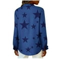 thumbnail image 5 of Perfectbot Women's Plus Size Stars Graphic Button Down Shirt - Long Sleeve Dressy Collared Business Casual Blouse, 5 of 6