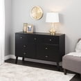 thumbnail image 3 of Prepac Milo Mid Century Modern 7-Drawer Double Dresser, Black, 3 of 13