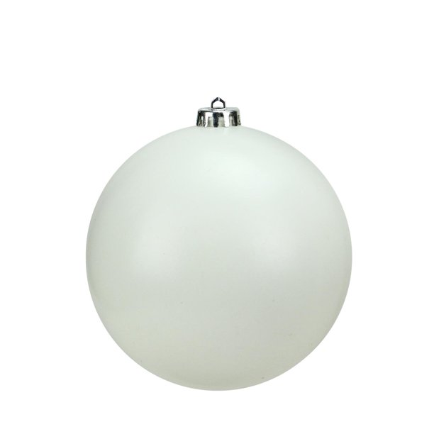Matte Winter White Commercial Shatterproof Christmas Ball Ornament 6