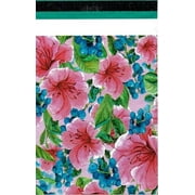 100 10x13 Pink Tropical Flowers Designer Poly Mailers Envelopes Custom Bags