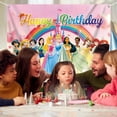 thumbnail image 4 of Princess Backdrop, 7x5ft Princess Birthday Party Decorations, Prin Cess Backdrop for Girls Birthday, Happy Birthday Prin Cess Party Photography Decoration Indoor Outdoor, 4 of 4