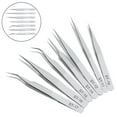 thumbnail image 3 of 1 Pcs Industrial Tweezers Extension Silver Stainless Steel Superhard Tweezers With Cover High Precision Anti-Static Tweezers St-10 Smile Home, 3 of 9