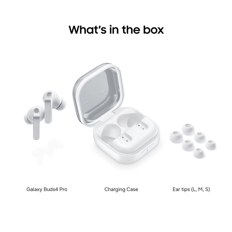 Samsung Galaxy Buds4 Pro Bluetooth Headphones and Charging Case