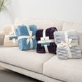 thumbnail image 7 of PAVILIA Soft Fleece Sherpa Throw Blanket for Sofa Couch Bed, Purple, 50x60, 7 of 7