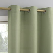 No. 918 Landon Textured Semi-Sheer Grommet Curtain Panel, 40"W X 84"L, Sage Green