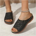 thumbnail image 7 of Mostsola Womens Sandals Boho Flower Hollow Out Wedge Sandals Slip on Shoes Slippers Summer Slides, 7 of 7
