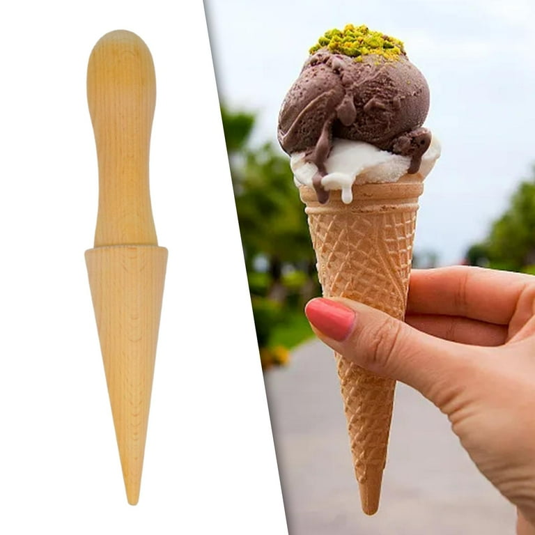 Wooden Ice Cream Cone Maker Waffle Pastry Cone Shaper for Kitchen Cooking
