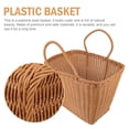 thumbnail image 5 of Tineasur Handmade Brown Woven Plastic Storage Basket Organizer for Home and Office Use, 5 of 6