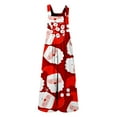 thumbnail image 4 of Christmas Jumpers for Women with Pockets Casual Cold Shoulder Jumpsuit Suspender Jumpsuits Wide Leg Pant Jumpsuit, 4 of 4